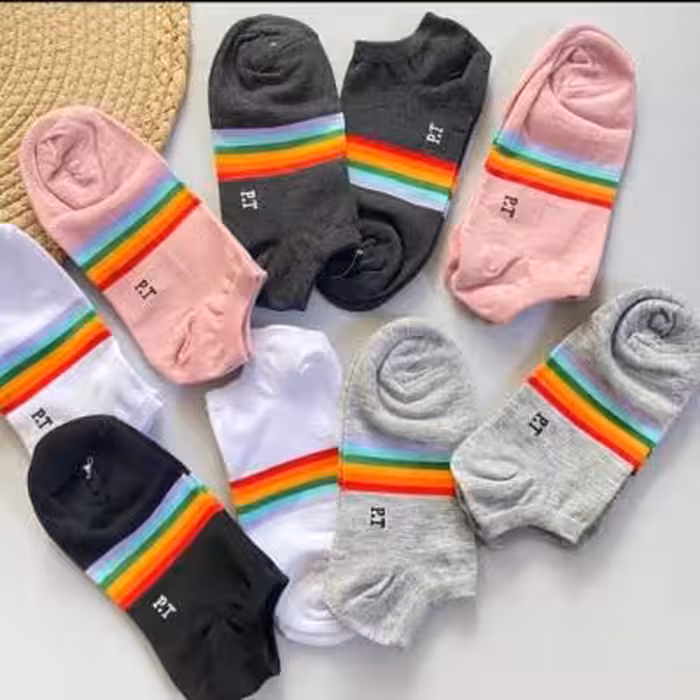 جوراب مچی رنگین کمان