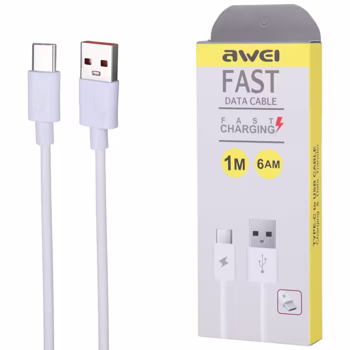 کابل شارژ USB به تایپ سی AWEI مدل Highcopy، طول 1 متر، فست شارژ