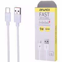 کابل شارژ USB به تایپ سی AWEI مدل Highcopy، طول 1 متر، فست شارژ