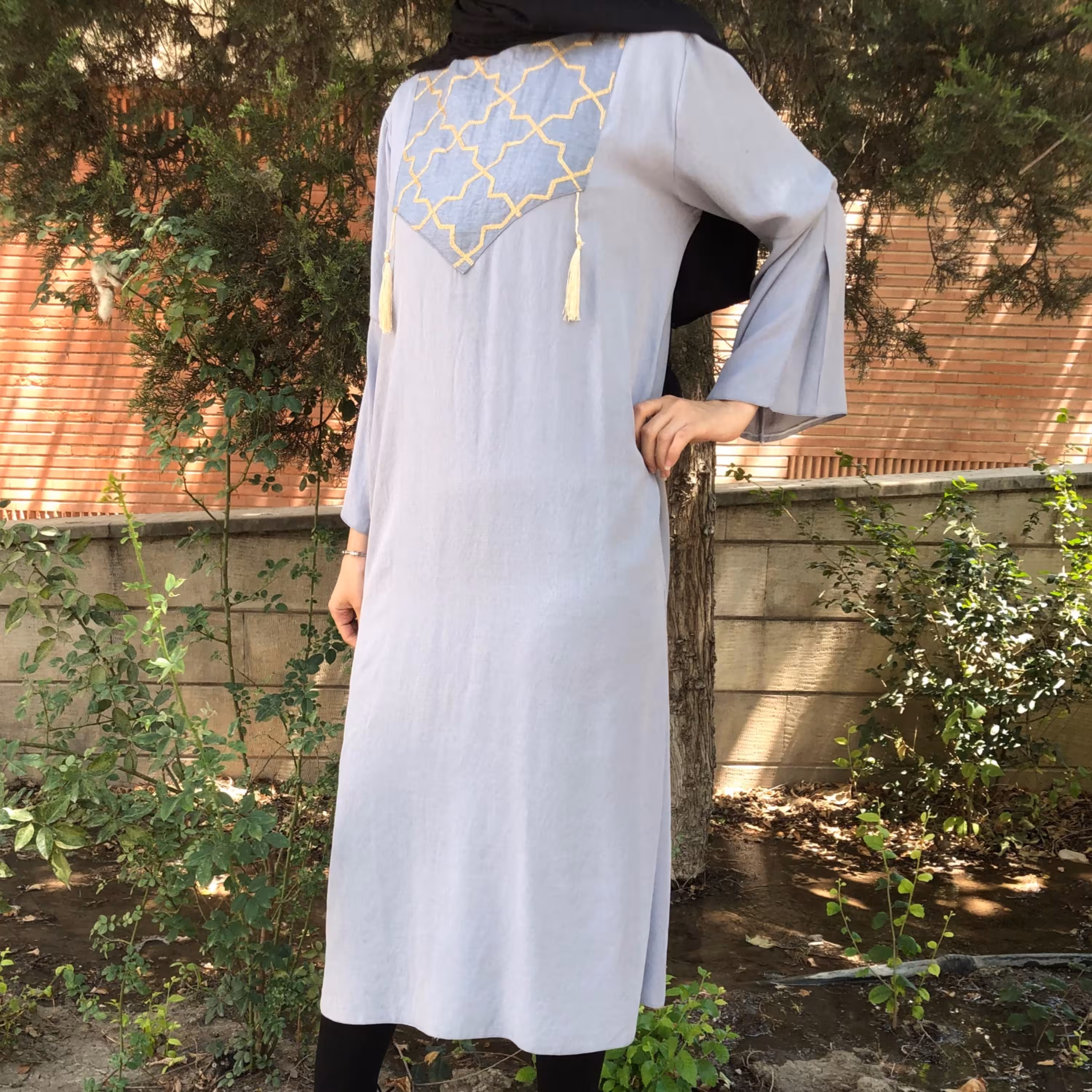 مانتو پیراهنی رنگ طوسی