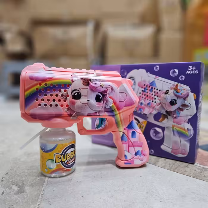 تفنگ حباب ساز طرح یونیکورن چراغدار