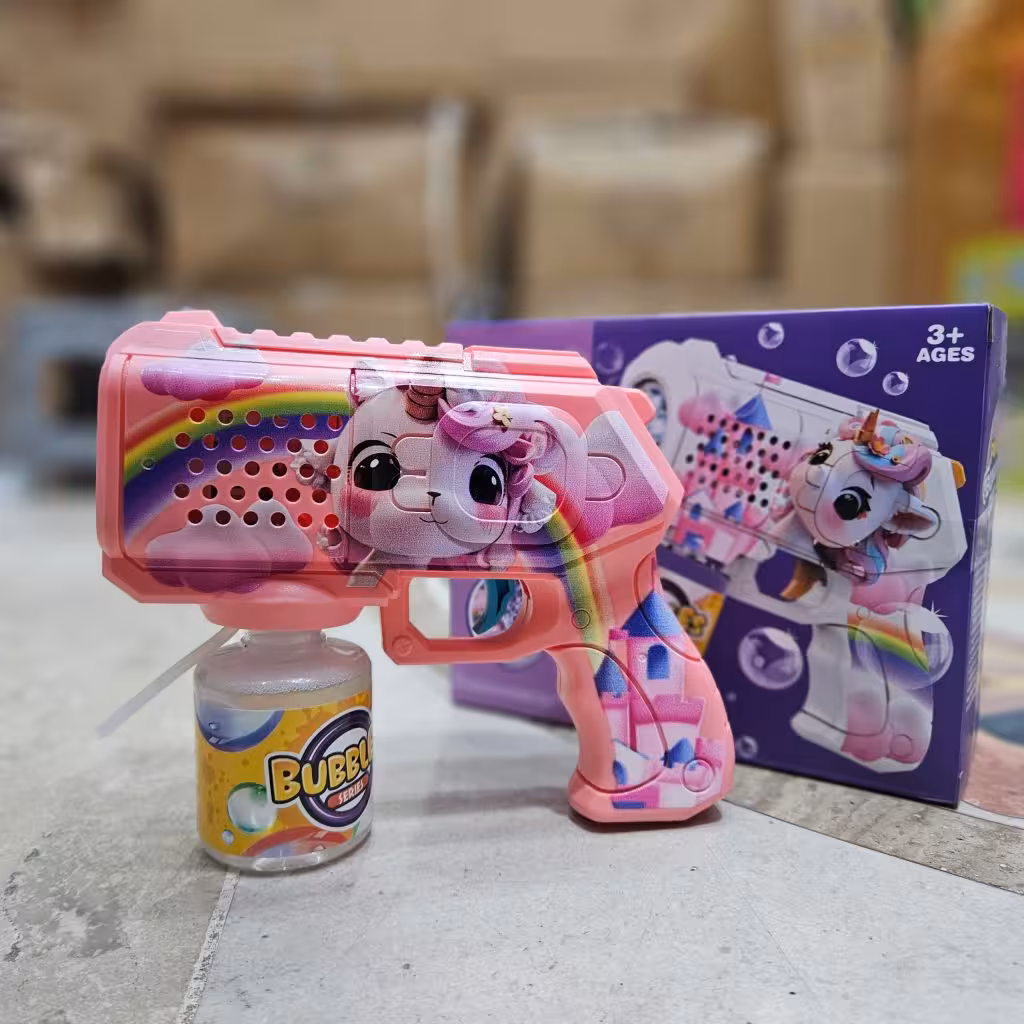 تفنگ حباب ساز طرح یونیکورن چراغدار