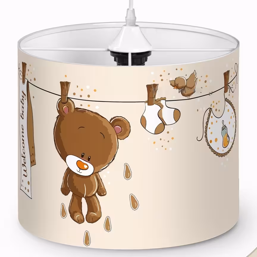 لوستر اتاق کودک طرح خرس بند رخت کد 3335