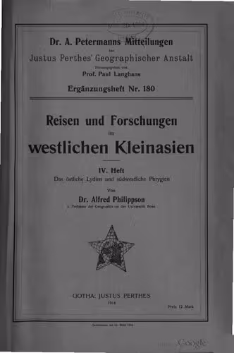 خرید و دانلود نسخه کامل کتاب Reisen und Forschungen im westlichen Kleinasien : Das östliche Lydien und südwestliche Phrygien
