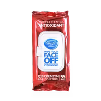 دستمال مرطوب پاک کننده آرایش چشم و صورت (آنتی اکسیدان) 55عدد دافی