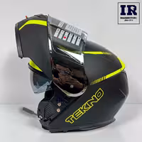 کلاه کاسکت بلوتوث دار فک متحرک تکنو Tekno - مشکی فسفری   BT11