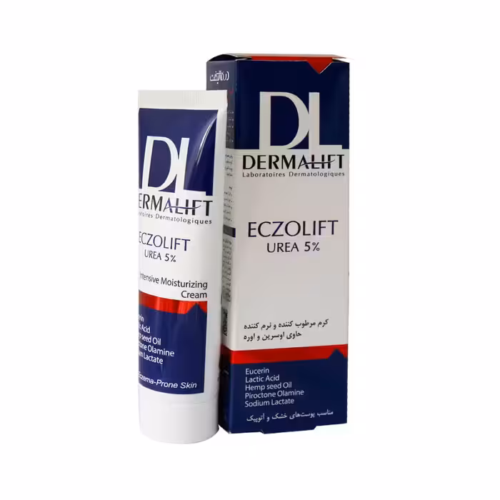 کرم مرطوب کننده و نرم کننده حاوی اوره ۵ درصد درمالیفت مناسب پوست خشک و آتوپیک ۵۰ میلی لیتر