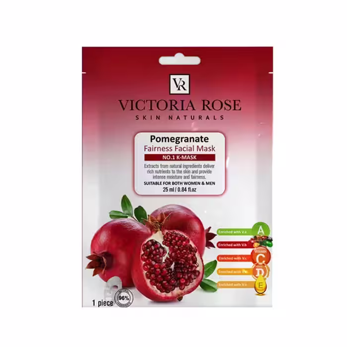 ماسک ورقه ای صورت انار ویکتوریا رز 25 گرم | Victoria Rose Pomegranate Face Sheet Mask 25 g