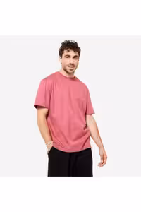 مردانه تناسب اندام صورتی DOMYOS T SHIRT ESSENTIALS 500 Decathlon