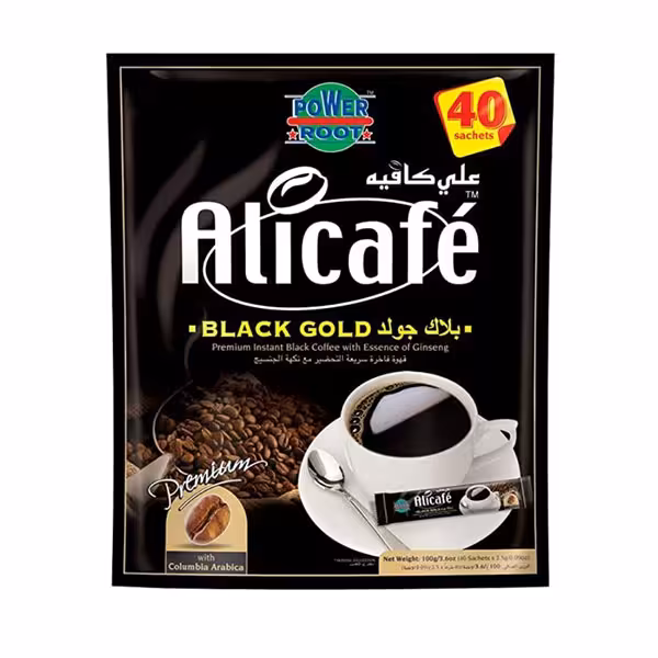 قیمت و خرید قهوه فوری علی کافه مدل بلک گلد بسته 40 عددی