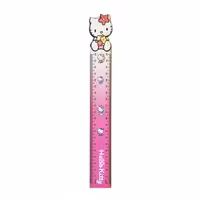 خط کش چوبی طرح دار مدل کیتی 20 سانتی متری کد 51220