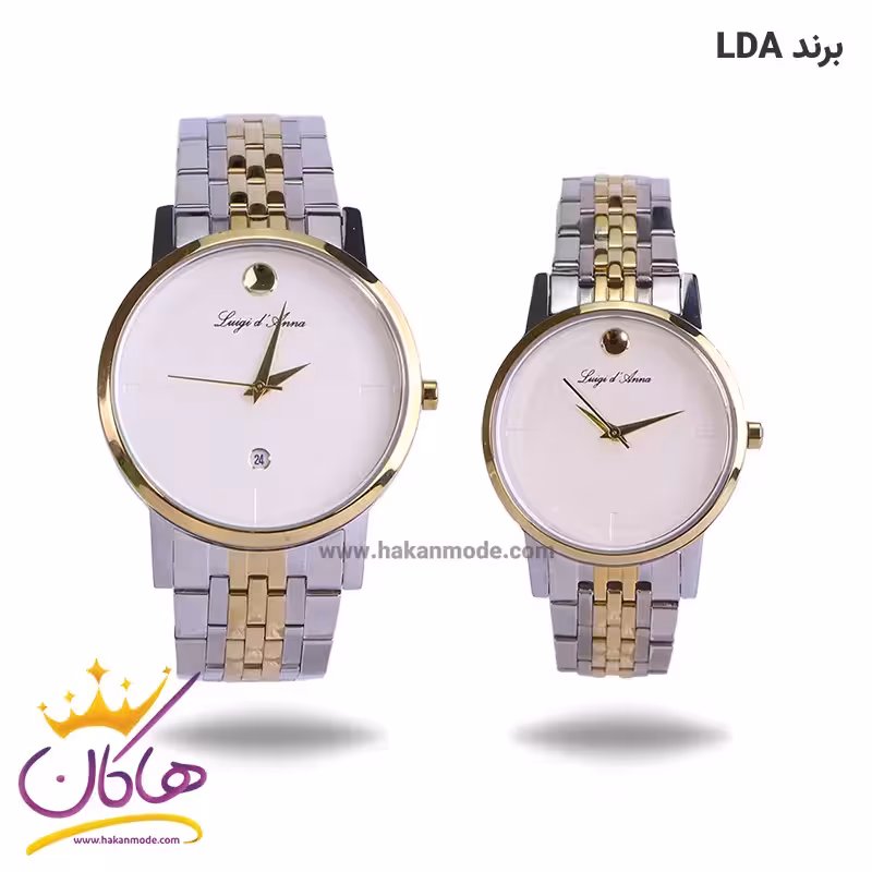 ساعت ست بند فلزی ال دی ای نقره ای طلایی کد 2340 و 2341