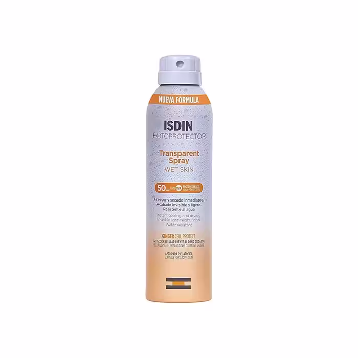 اسپری ضدآفتاب بی رنگ ایزدین SPF50 حجم 250 میل