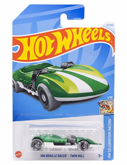 ماشین دکوری مدل HW Braille Racer – Twin Mill برند Hot Wheels