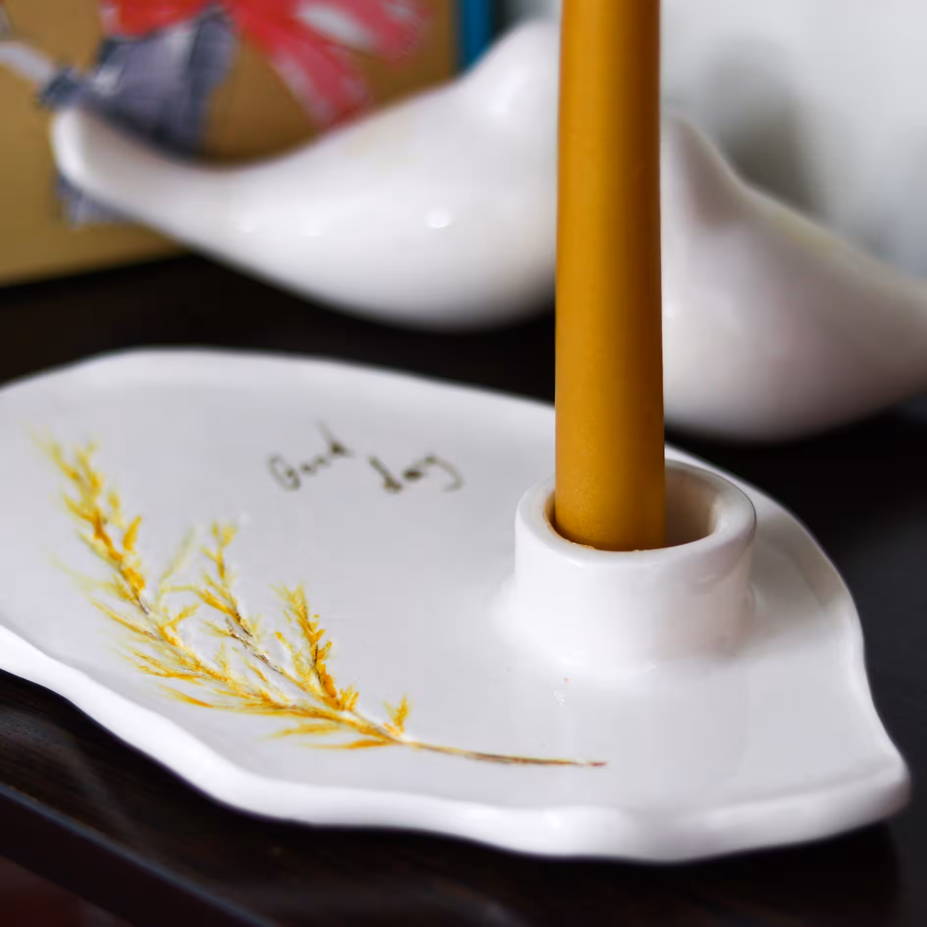 جا شمعی سرامیکی دست ساز 