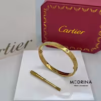 دسبتند لاو کارتیه طلایی نگین دار سایز 16 Cartier