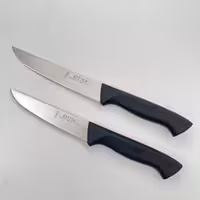 ست 2 عددی کارد آشپزخانه زولینگن (Solingen) آلمان – مدل Ritter با تیغه تیز و دسته مشکی