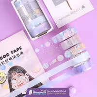 چسب واشی 5 عددی شفاف طرح گلگسی