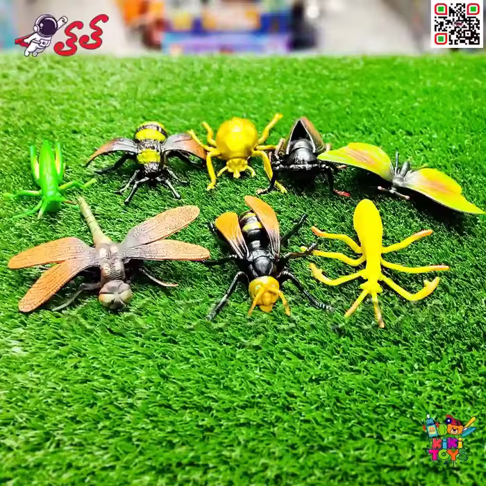 فیگور حیوانات و حشرات و خزندگان اسباب بازی 8 عددی مدل MYSTICAL INSECTS 1038