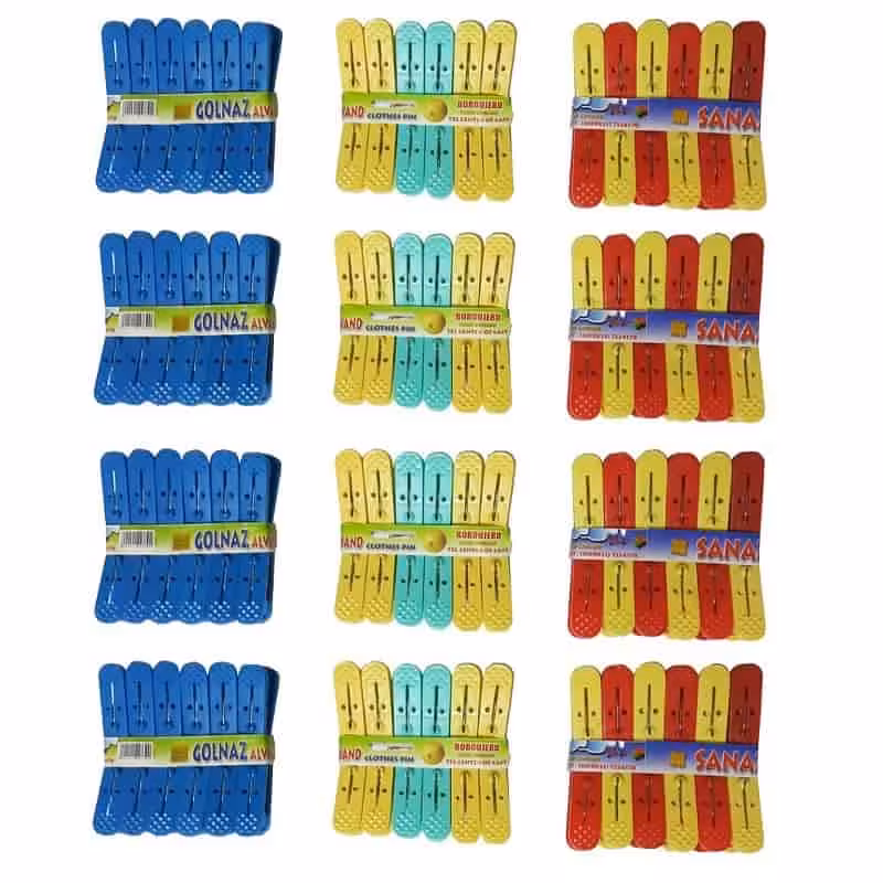 گیره لباس پلاستیکی 144 عددی OHGL-001