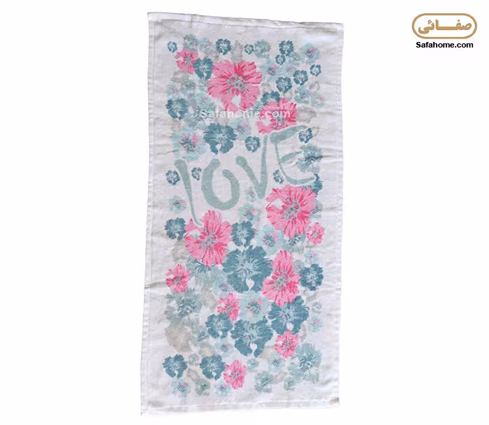 حوله دستی طرح شقایق آبی پودیران