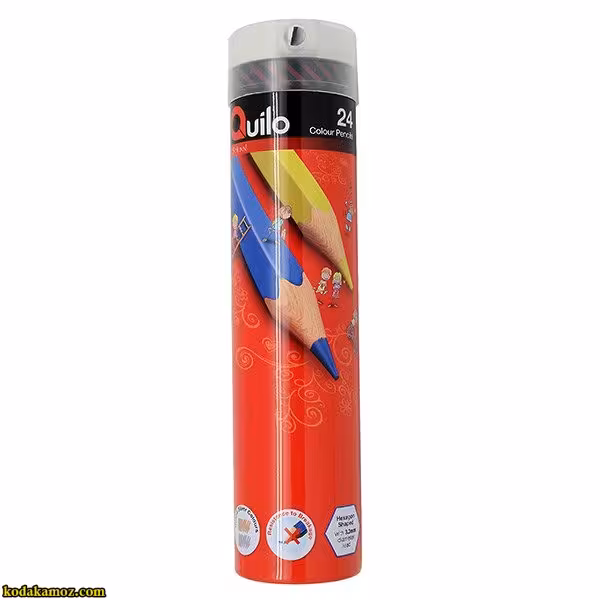 مداد رنگی 24 رنگ لوله ای کویلو