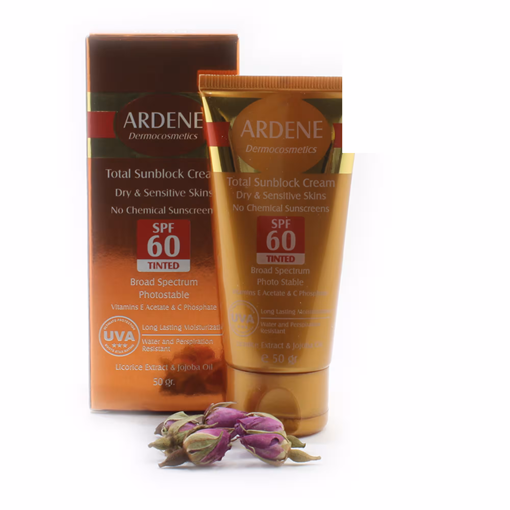 کرم ضد آفتاب رنگی  SPF 60 آردن