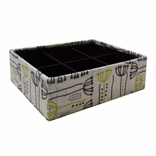 ماسیس جعبه 6 خانه زمینه سفید طرح دار