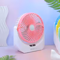 فن (پنکه) پرتابل رومیزی شارژی چراغ دار بزرگ