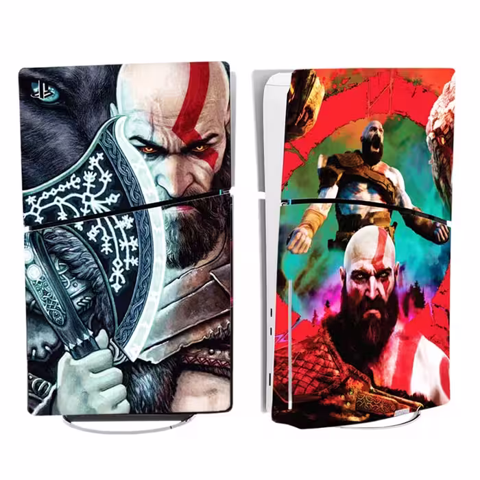 برچسب کنسول PS5 SLIM (GO) طرح GOD OF WAR 7