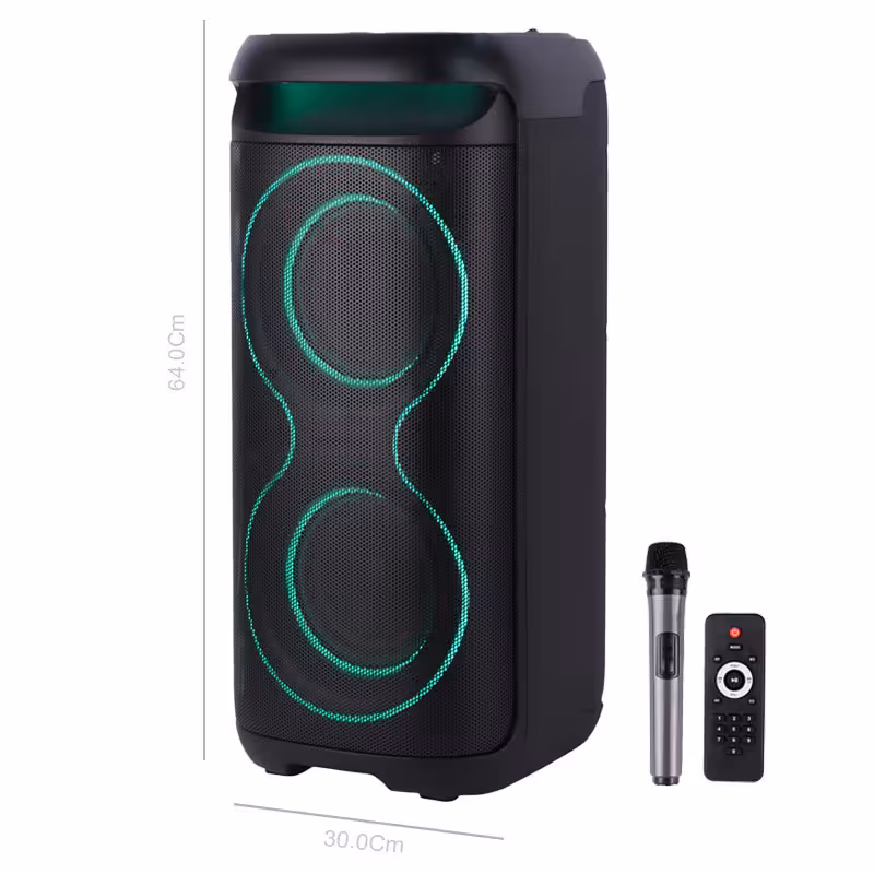 اسپیکر چمدانی بی سیم قابل حمل مدل DR-6616 همراه با میکروفون و ریموت کنترل