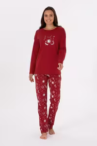 ست لباس راحتی زنانه زرشکی یو اس پولو