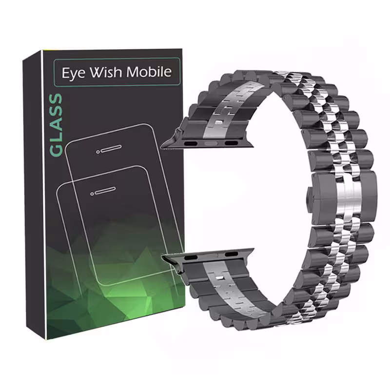 بند آی ویش مدل 5bead dc-black مناسب برای اپل واچ سری se/1/2/3/4/5/6/7/8/9/se2021/se2023/seAluminum سایز 42 میلی متر