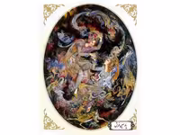 نخ و نقشه تابلو فرش مینیاتور فرشچیان - کد NM5675