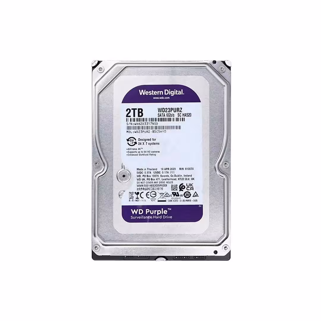 هارد اینترنال وسترن دیجیتال مدل Purple WD10PURZ با ظرفیت 2 ترابایت - بنفش