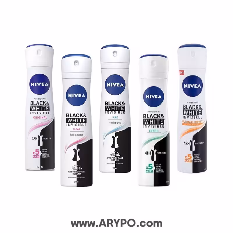 اسپری دئودورانت نیوا مدل بلک اند وایت اینویزبل
