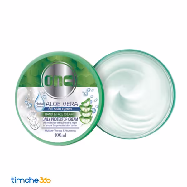 کرم مرطوب کننده دست و صورت انس حاوی آلوئه ورا حجم 100 میلی لیتر