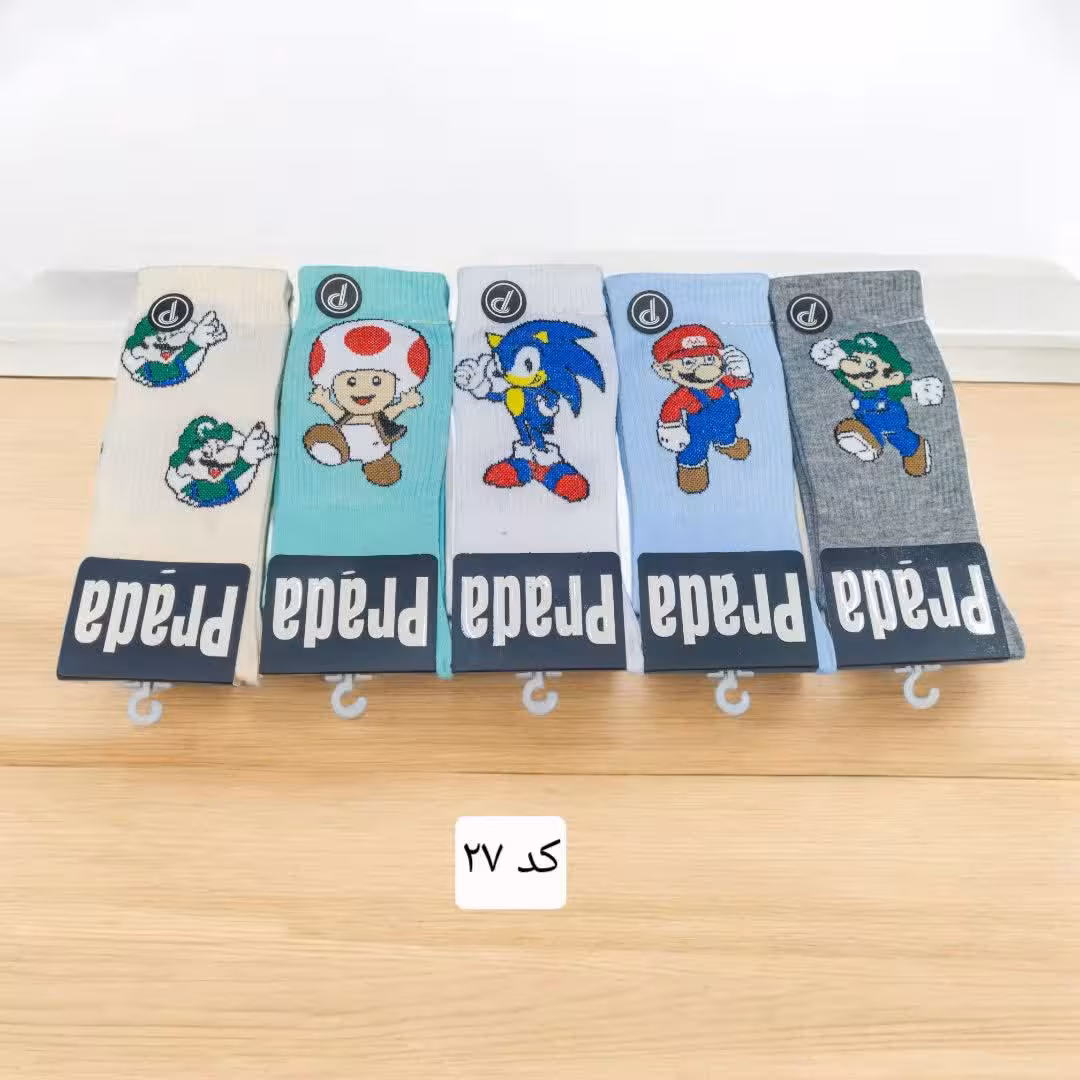 جوراب ساقدار کش انگلیسی فانتزی پنبه ترک کد 27