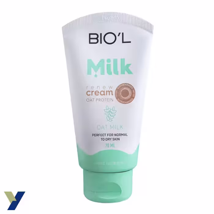 کرم تیوپی بیول مدل شیر اوت میلک مناسب پوست خشک و معمولی حجم 70ML