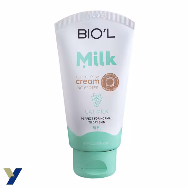 کرم تیوپی بیول مدل شیر اوت میلک مناسب پوست خشک و معمولی حجم 70ML