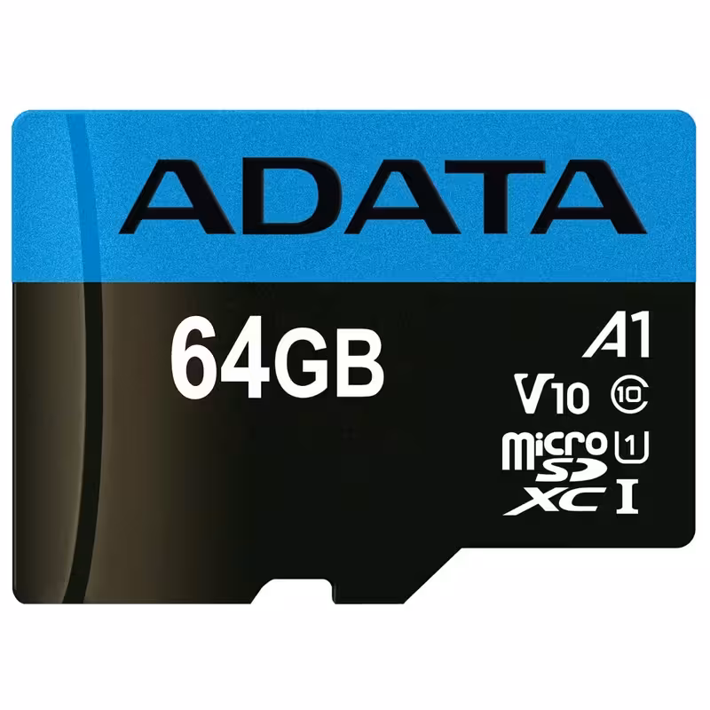 کارت حافظه microSDXC ای دیتا مدل Premier V10 A1 کلاس 10 استاندارد UHS-I سرعت 100MBps ظرفیت 64 گیگابایت