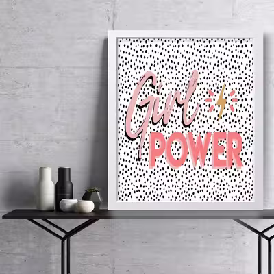 تابلو مدل Girl Power Minimall کد m2404-w