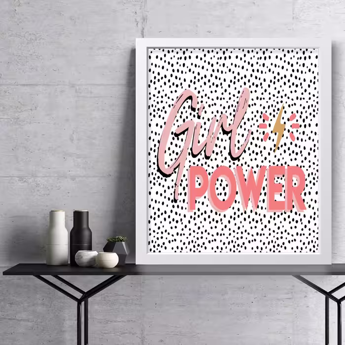 تابلو مدل Girl Power Minimall کد m2404-w