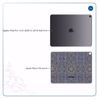 برچسب پوششی ماهوت مدل Iran-Tile6 مناسب برای تبلت اپل iPad Pro 12.9 (GEN 3) 2018 A2014
