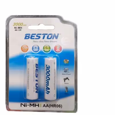 شارژر باتری بستون مدل C819W به همراه باتری قلمی و نیم قلمی قابل شارژ بستون بسته 4 عددی