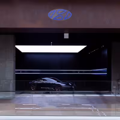 چراغ دیواری نئون دیزاین طرح Hyundai_BL