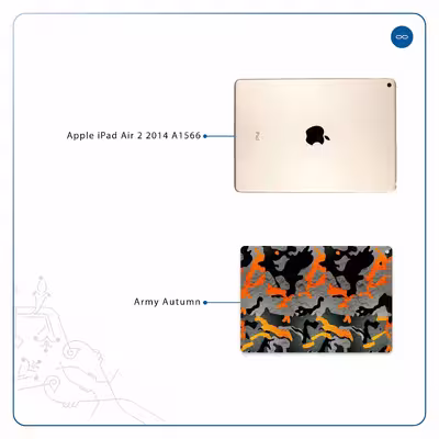 برچسب پوششی ماهوت مدل Autumn-Army مناسب برای تبلت اپل iPad Air 2 2014 A1566