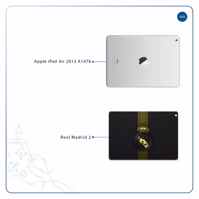 برچسب پوششی ماهوت مدل Real-Madrid-2 مناسب برای تبلت اپل iPad Air 2013 A1476