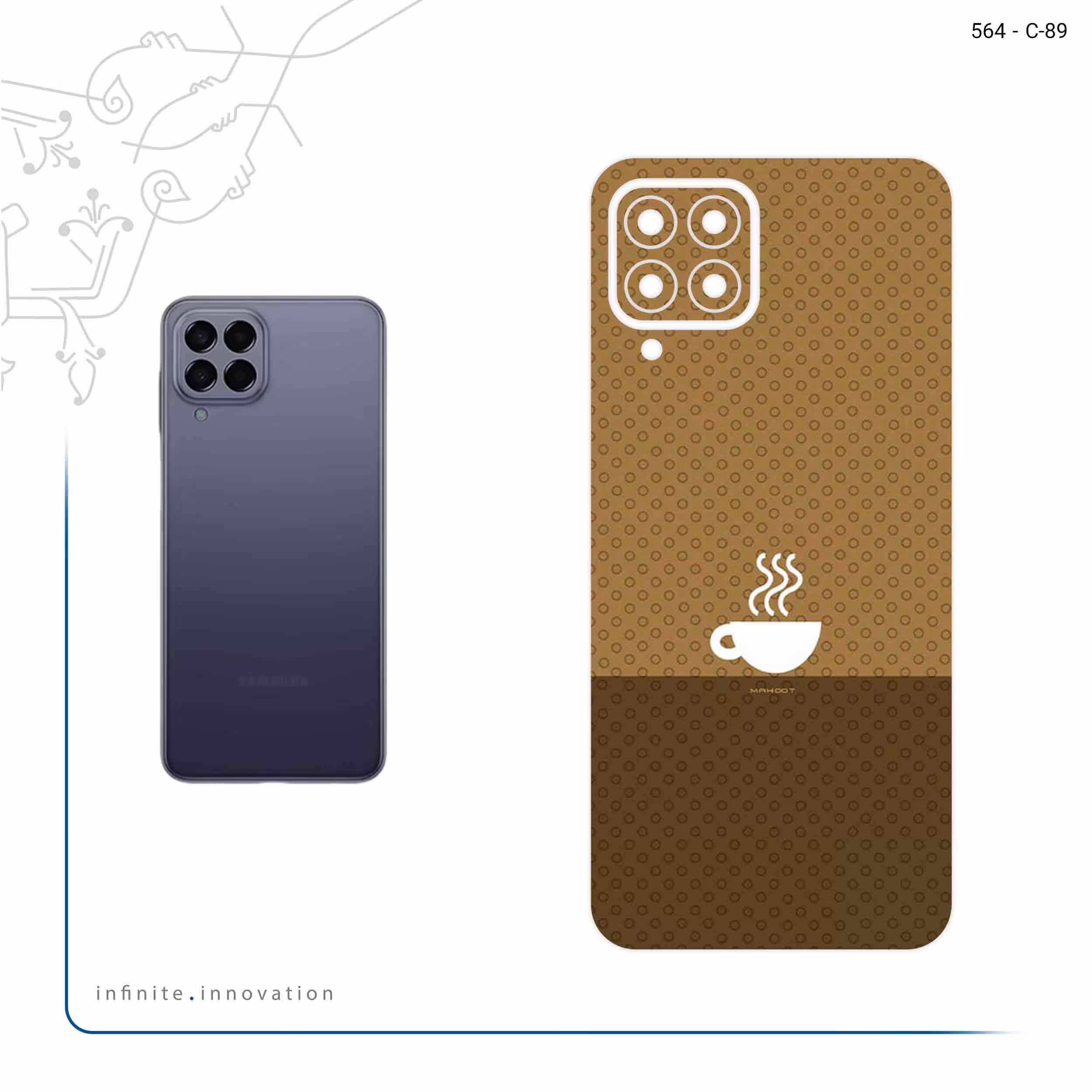 برچسب پوششی ماهوت مدل Minimal Cup of Coffee Icon مناسب برای گوشی موبایل سامسونگ Galaxy M33