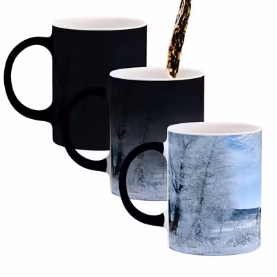 ماگ حرارتی کاکتی طرح منظره برفی مدل mgh15023